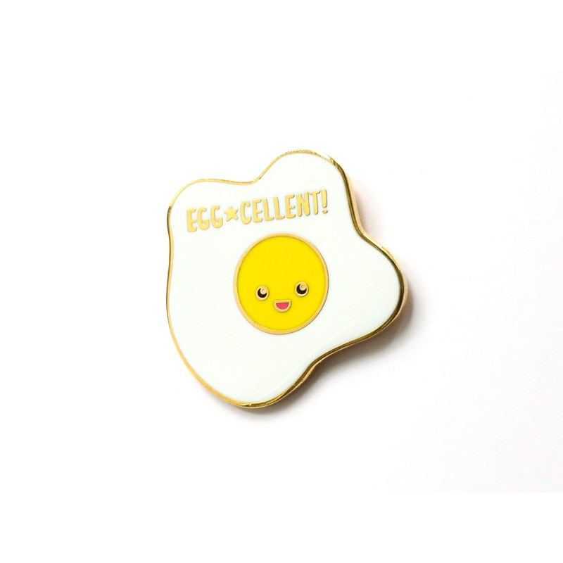 TINY BEE CARDS Egg-cellent Fried Egg Hard Enamel Pin
