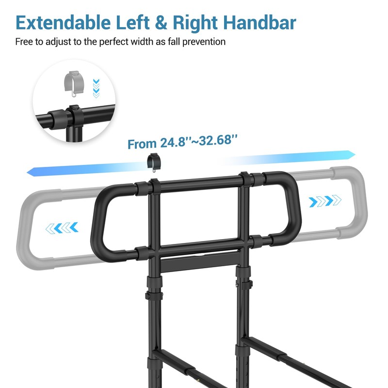 Bed Rails for Elderly Adults Safety:Adjustable Bedside Assist Rails with