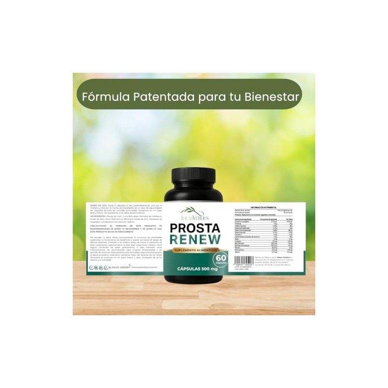 Suplemento Naturista Próstata Extractos Herbales Naturales Formula Patentada Superior Salud