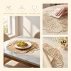 Simulated Flower-Shaped Vinyl Plastic Placemats Set of 6 — Heat