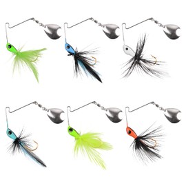 Spinner Lure, Spinner Lure, Topwater, Tube Fishing, Trout, Stream, Fly Fishing Lures Set, 6/12 Pieces, Approx. 0.08 oz (2 g), 6 Colors