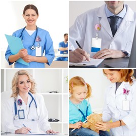 elephtree 8Pcs Cute Labor and Delivery Nurse Badge Reels Retractable Badge Holders with Alligator Clip NICU Obstetrics Nurse Badge Reel ID Cards Holder RN Nurse Doctor Gifts Accessories (Obstetrics) ﻿