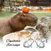 Capybara Stud Earrings 925 Sterling Silver Cute Animal Earrings Hypoallergenic