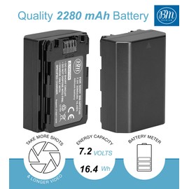 BM Premium 4 NP-FZ100 Batteries for Sony Alpha 1, ZV-E1, ZV-E10 II, FX3, FX30, a7C, a7C R, a7C II, a7S III, a6600, a6700, A7RIII, A7R3, a7 III, a7R IV, a7R V, a7 IV, a9, a9 II, a9 III, A9R, A9S Camera