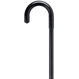 Walking Cane - Men's 7/8" Diameter Aluminum Shaft with Black Anodized Finish, Vinyl Grip, adjusts 33" to 41", w/Rubber tip