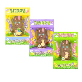 Palmer Hippy Hoppy Milk Chocolate Easter Bunny 1.5 oz Box Basket Stuffer Hollow Mini Colorful
