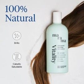 Marama Vitality Shampoo 500ml Orgánico  Shampoo sin Parabenos  Fortalece el Cabello - Tratamiento para Cabello Maltratado - Suavizante  Anti Frizz... 
