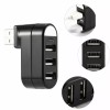 Unbranded Mini 3 Port USB 2.0 Rotating Splitter Adapter Hub