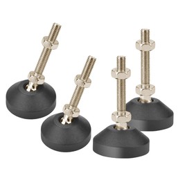 Drenky Adjustable Furniture Feet Height Adjustable Heavy Duty Pack of 4 Stainless Steel M10 x 50 mm Levelling Feet Angle Adjustable with Drive-in Nuts for Furniture
