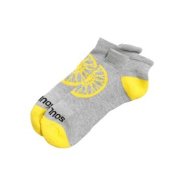 SoulCycle Soul Ankle Socks with Wheel, Grey, Small/Medium