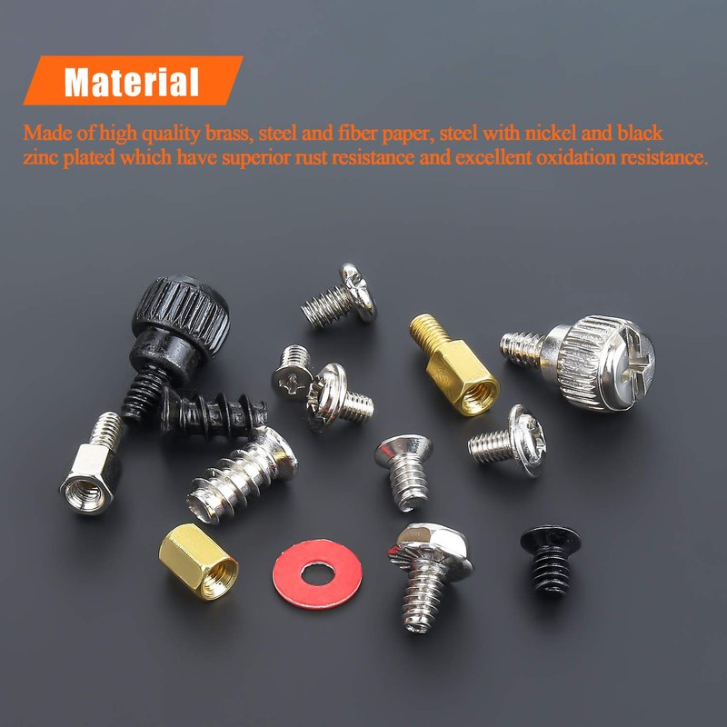 HELIFOUNER 450 Pieces Computer Standoffs Spacer Screws Assortment Kit for