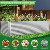 FRIZIONE 2pcs Tall 8x4ft Galvanized Raised Garden Bed Outdoor,Above Ground