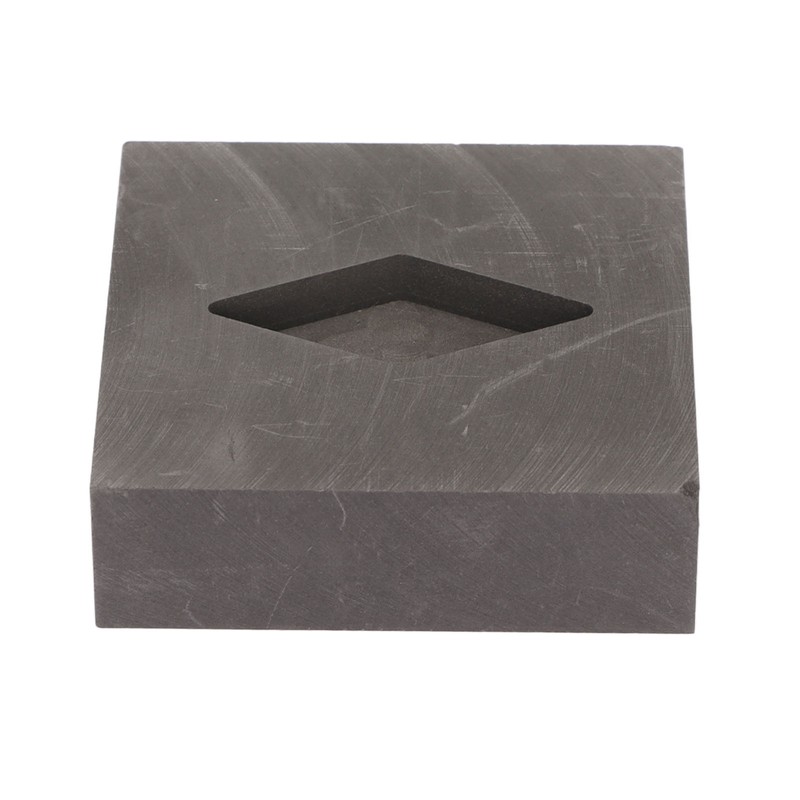 Graphite Crucible Rhombus Shape Metal Refining Scrap Melting Ingot 50
