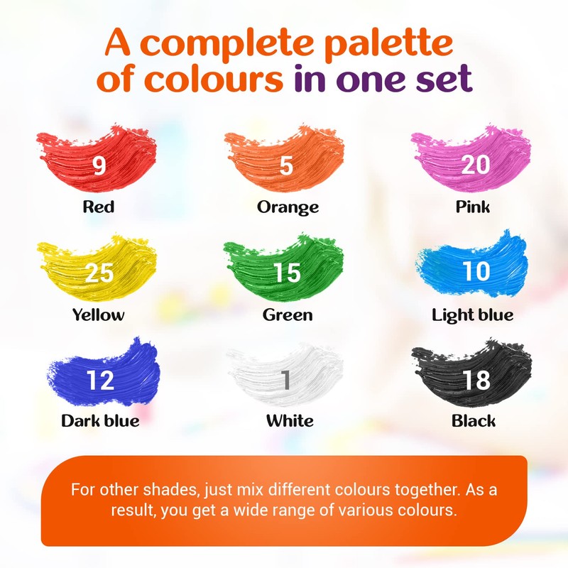 7 Artists Acrylic Fabric Paint - Premium Fabric Paints Permanent