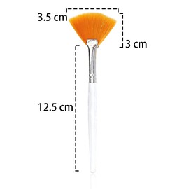 Soft 'N Style Facial Brushes Fan Mask Brush, Soft Makeup Brushes, Mask Applicator Brushes Tools Cosmetic Tools for Peel Mask,Mask Applicator Brushes Tools, Makeup Women Girls (2, Yellow)