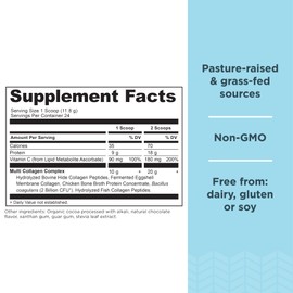 Ancient Nutrition Collagen Peptides Powder, Multi Collagen Protein, Women & Men, Vitamin C, Probiotics, Hydrolyzed Collagen, Supports Skin, Joints, Gut Health, Chocolate, 24 Servings