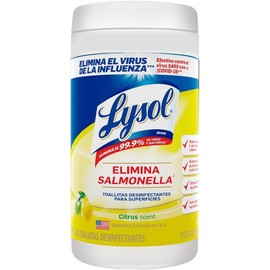 Lysol Toallitas Desinfectantes para Superficies, Aroma Citrus, 80 Toallitas (Tapa puede variar)