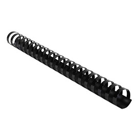 Exacompta 75701E Pack of 50 Binding Combs 25 mm Thick 21 Rings Suitable for A4 Documents for Approx. 150-210 Sheets PVC Black Binding Spine Comb Binder