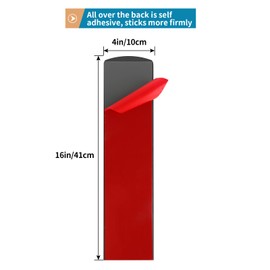 Sanbege 2 Pcs Door Scratch Protection Plate 4" x 16", Stainless Steel Push Plate, Self Adhesive Kickplate for Interior, Exterior Doors (Brushed Black)