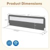Costway 71" Foldable Adjustable Extra Long Bed Rail Guard Bed