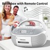CD Player Boombox Cassette Player Combo with AM/FM Radio,Stereo Sound,Portable