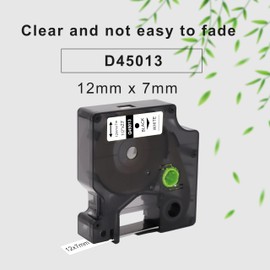 Molabel 3x Label Tape Compatible for Dymo D1 45013 S0720530 (12 mm x 7 m) Label Tape Blackon White Tape Work with Dymo Label Manager 160 200 210D280 360D 420P 450D