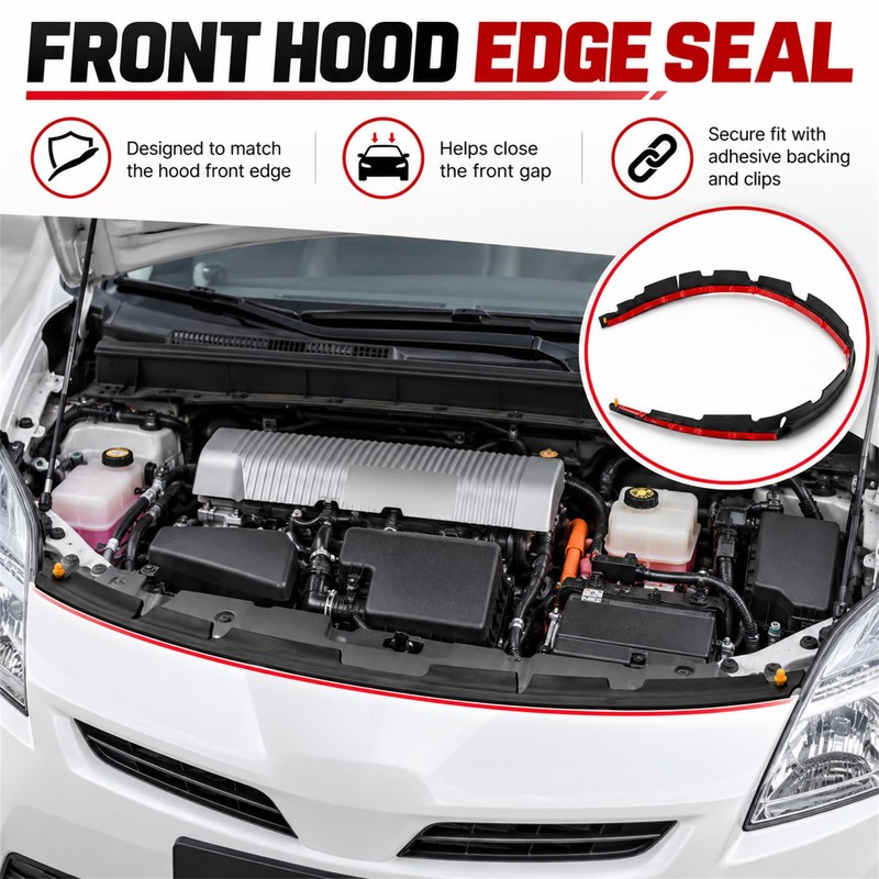 FZJDSD Hood to Bumper Seal Fit for 2010-2015 Toyota Prius