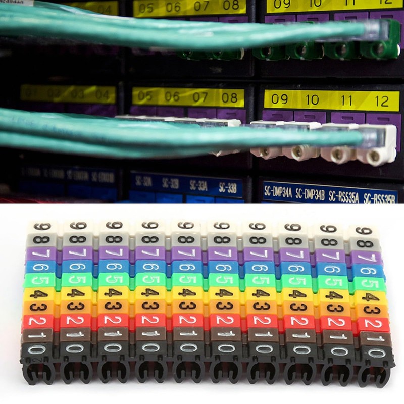 Chazcool Wire Number Labels, Wire Labels Wire Markers, Clip on