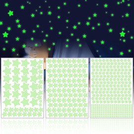 Luminous Stickers, Luminous Stickers, Stars Wall Stickers, Glow in the Dark Stars, Glow Stickers, Bedroom Kindergarten Room Decor, DIY, Various Sizes of Glow Stars, Birthday Party Decoration, Romantic