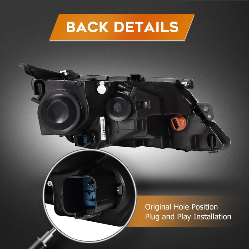 LBRST Headlight Assembly Fit 2010-2012 for Fusion Driver & Passenger