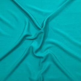 TFG Dress Making Plain Viscose Fabric 55" Wide 23 Colours Available Breathable Soft Material (Turquoise)