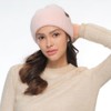C.C Double Cuff Beanie for Women Unisex - Angora Stretchable