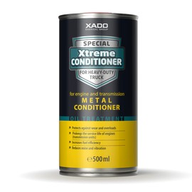 XADO Xtreme Engine Oil Additive for Heavy-Duty Semi Truck - Engine Compression Restore Treatment - Friction Modifier Additive and Metal Conditioner - Reduces Noise and Vibration can 0.5 L
