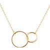 Kritz Women's Necklace Circle Pendant with 2 Rings Gold or