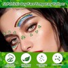 Yosca 6Pcs St Patricks Day Temporary Tattoos, Green Clover Face