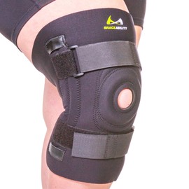 BraceAbility Bariatric Knee Brace for Large Legs - Plus Size Knee Brace with Side Stabilizers for Big Men or Women, Arthritis, Patellar Tendonitis, Obese Chondromalacia Pain, Instability (Large)