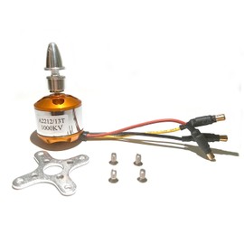 Hobbymall A2212 1000KV Brushless Outrunner Motor 13T with 3.5mm Male Banana Connectors for RC DIY Aircraft Multi-Copter Quadcopter Drone(1PC)