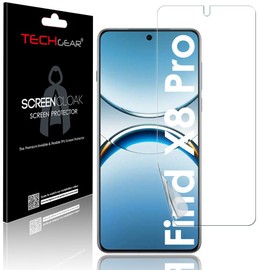 TECHGEAR Screen Protector for Oppo Find X8 Pro 5G [Screen Cloak Edition] [In-Display Fingerprint] [Case Friendly] [Easy Fit] [Bubble Free] [FULL Screen Coverage] HD Clear Flexible EPU Film