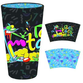 Dog and Cat Pint Glass - Catdog - Black Inside Print 16oz New gls-Nick-cdtc