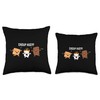 Group Hug Camping Campfire Chocolate Marshmallow S'Mores Throw Pillow