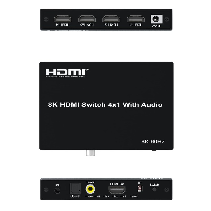 LMYANG 4 Puertos 8K @ 60Hz HDMI Extractor de Audio