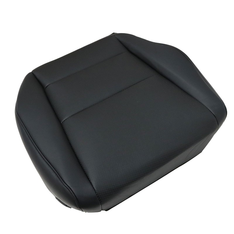 NLQR Passenger Bottom Perforated Microfiber Leather Seat Cover Black Compatible