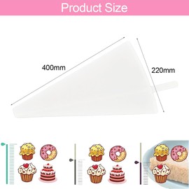 Icing Bag Set, 6 Pieces Professional Piping Bag Reusable Set, Stainless Steel Piping Nozzles, Cotton Piping Bag, Piping Bag with Nozzles, for Cakes, Baking, Cookie Decoration