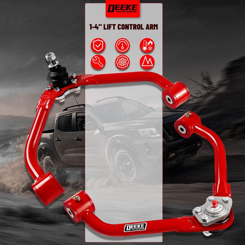 Front Upper Control Arms with 1-4" Lift for Jeep Liberty