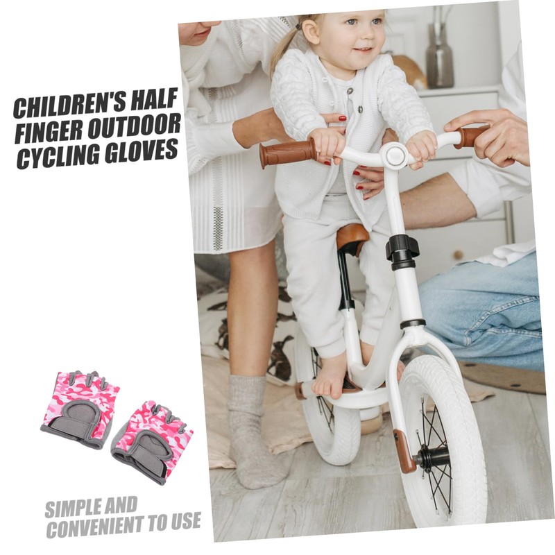 BESPORTBLE Warm Breathable Boys and Girls Gloves Half-Finger Bike Gloves