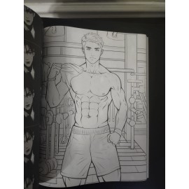 Adult Coloring Book - 100 Shirtless Men