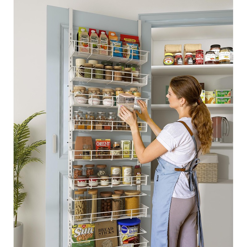 Mefirt Over The Door Pantry Organizer, Wall Mount Spice Rack,