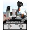 A2C 12" Anti-Shake Metal Arm Windshield Phone Mount, Suction Phone