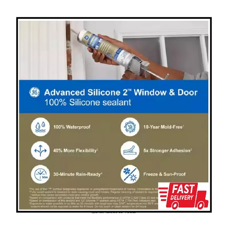 GE Advanced Silicone 2 10.1 Oz. Clear Exterior/Inter