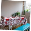 SAFIGLE Vinyl Christmas Tablecloth Square Xmas Decor Holiday Table Cover